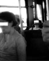 6. Passengers offer no help as the driver threatens the blind person.